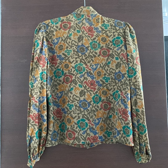 Vintage silk blouse from France - Picture 3 of 7